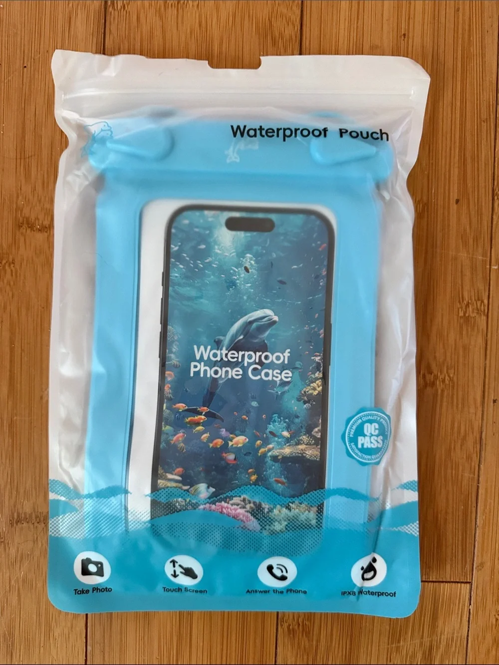 Universal Waterproof Phone Pouch - Blue/Turquoise (2 Pack)